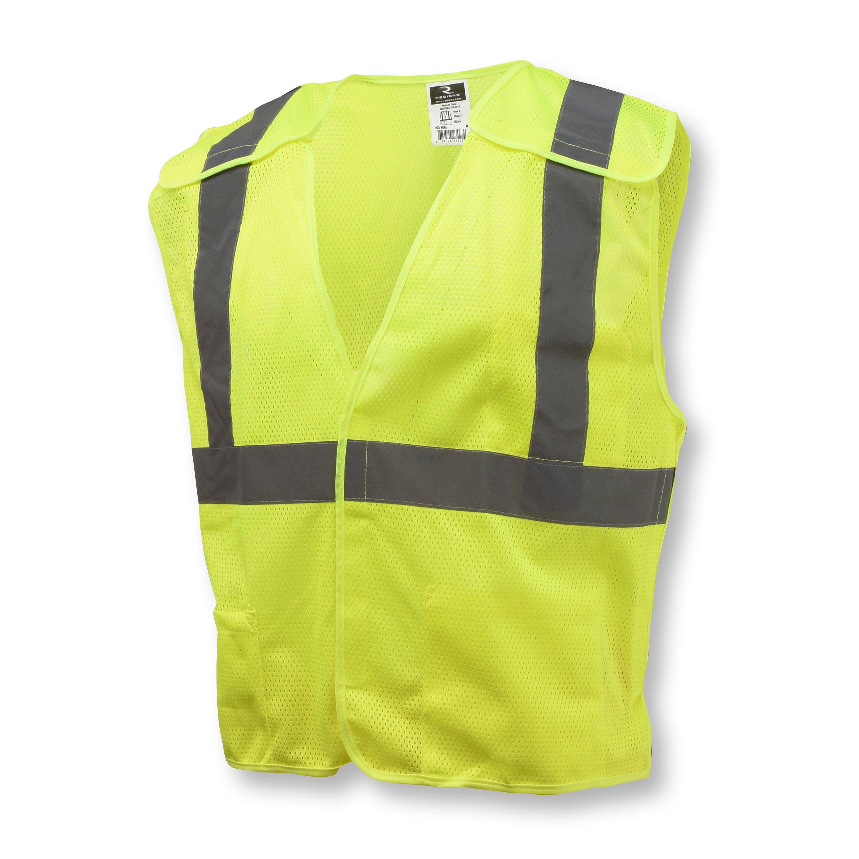 SV4 Economy Type R Class 2 Breakaway Mesh Safety Vest - Green - Size 2X - Safety Vests